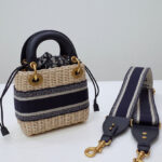 Christian Dior Mini Lady Dior Bag Dark Blue